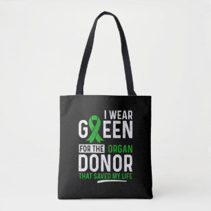 Grönt för organdonation transplantatnjure tygkasse