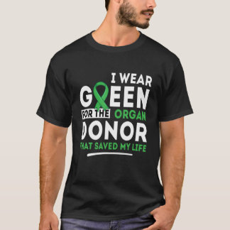 Grönt för organdonator - transplantationsnuration t shirt