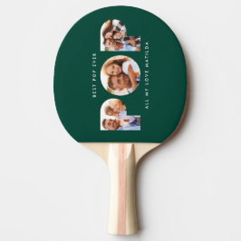 Grönt för popup-multifotomodern typografi pingisracket