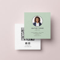 Grönt för Professionell av headshot Photo QR CODE 