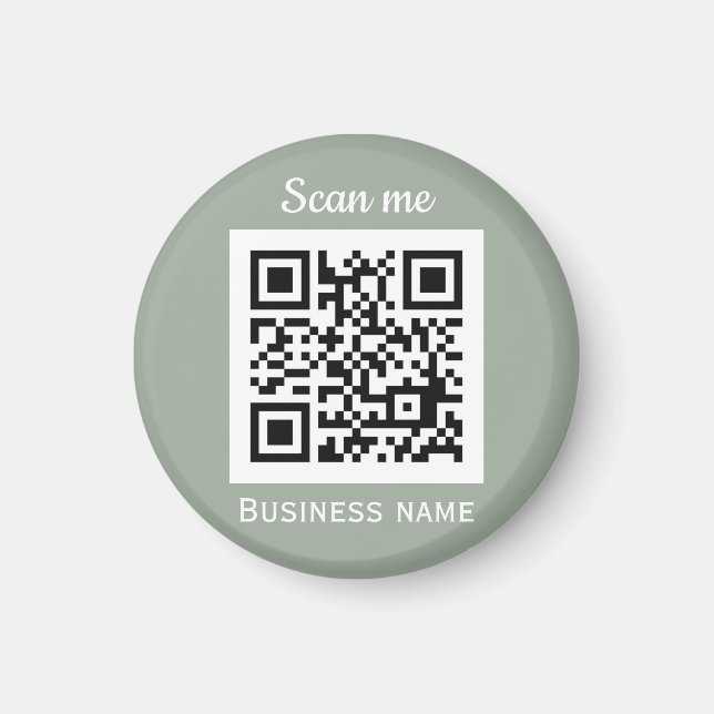 Grönt för Professionell för säljare av QR-Logotyp  Magnet (Framsidan)
