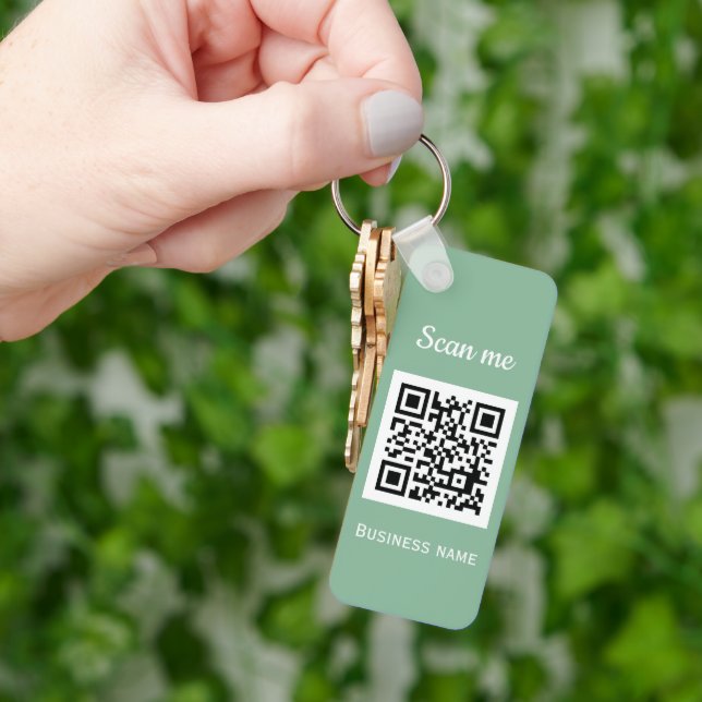 Grönt för Professionell för säljare av QR-Logotyp  Nyckelring (Hand)