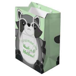 Grönt för Raccoon Baby Shower
