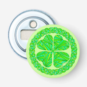 Grönt för roligt för lycklig Celtic Shamrock f Flasköppnare