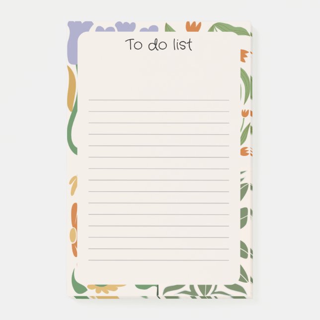 Grönt för Rosa av blommigt i chic Post-it Block (Framsida)