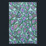 Grönt för Rosa av färglösa Löv Kökshandduk<br><div class="desc">Dansa ditt kök med den här söt handduken. Gör en underbar husuppvärmning eller en bröllop-gåva! Du kan anpassa den och även lägga till text. Kolla min butik för mycket mer färg och mönster!</div>