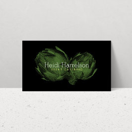 Grönt för Skriv ut Catering i Skärm/Svart Visitkort