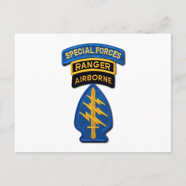 Grönt för speciell Forces Group Berets SF SOF SFG  Vykort (Framsida)