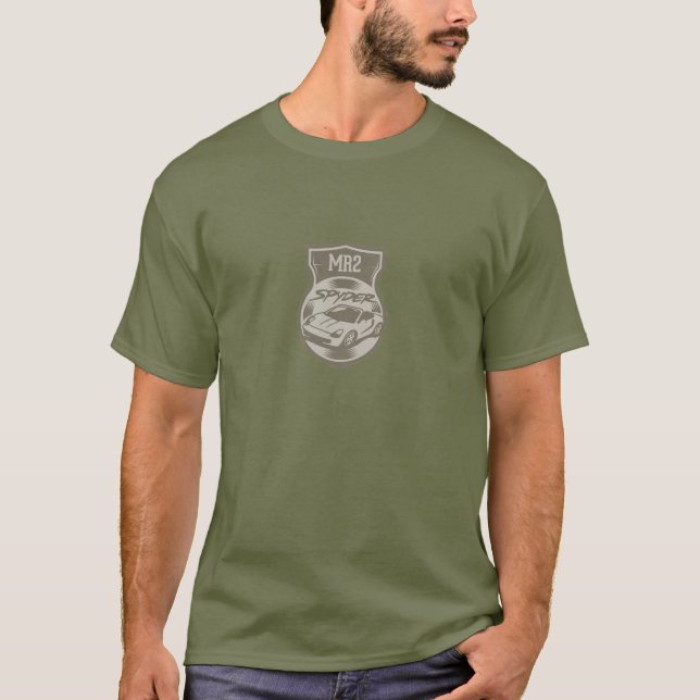 grönt för spyder mr2 på grönt t-shirt (Framsida)