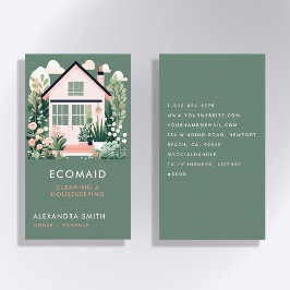 Grönt för städning Services Household Scandi House Visitkort