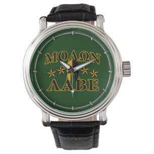 Grönt för stjärnor för Molon Labe spartansk Armbandsur