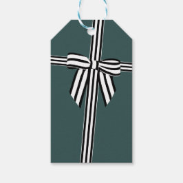 Grönt för strimlad Märkre Presentetikett