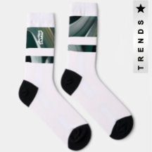 Grönt för svart Abstrakt med Unisex Socks Trend  W