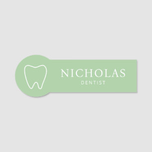 Grönt för tandvård Dentist Dental Clinic Namnbricka