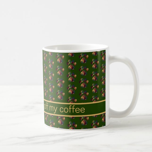 Grönt för Thanksgiving av animaliska Tass Silhouet Kaffemugg (Höger)