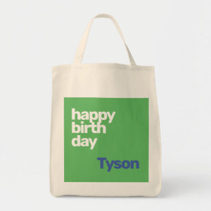 Grönt för Tote Bag grattis på födelsedagen anpassn Tygkasse