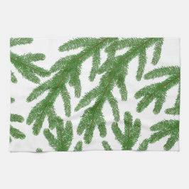 Grönt för träd grenar kökshandduk