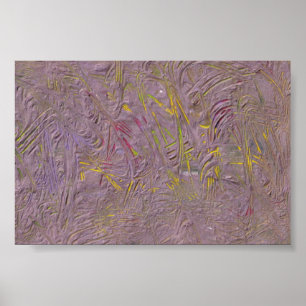 Grönt för trendig Modern Abstrakt Art Rosa Gult Fa Poster