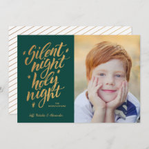 Grönt för tyst nattguldblomma Julfoto