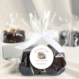 Grönt för utfällning och plommonpumpa, godkänd bab runt klistermärke