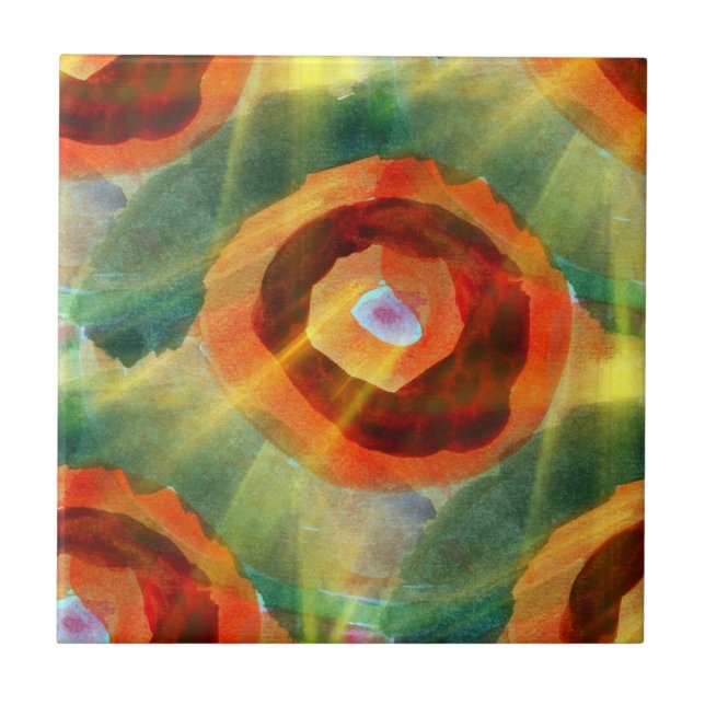 grönt för vatten för konststrukturabstrakt, kakelplatta (Framsidan)