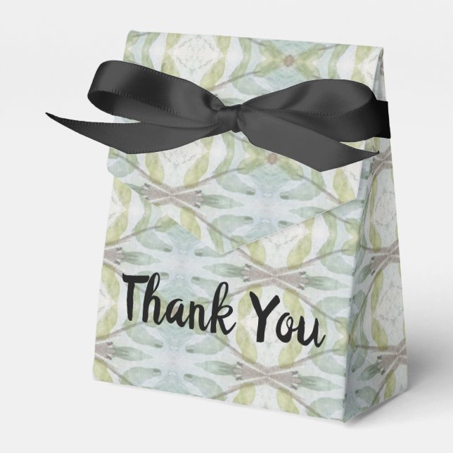 Grönt för vattenfärgskalning presentaskar (Framsidan Sidan)