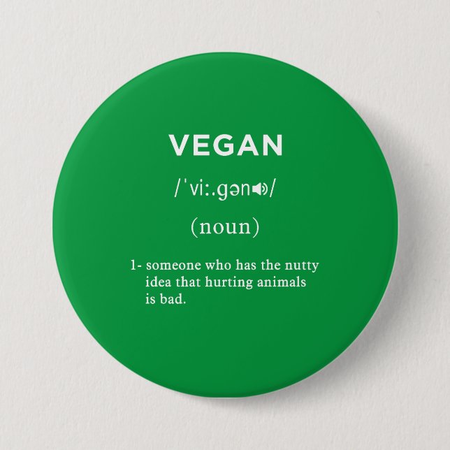 grönt för vegan-definition knapp (Framsida)