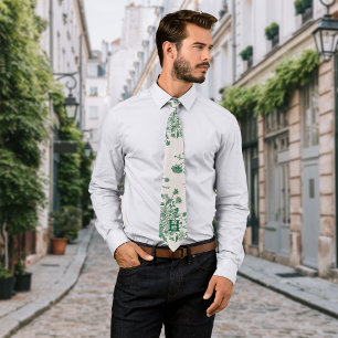 Grönt för Vintage av botaniska växter Personalize Slips
