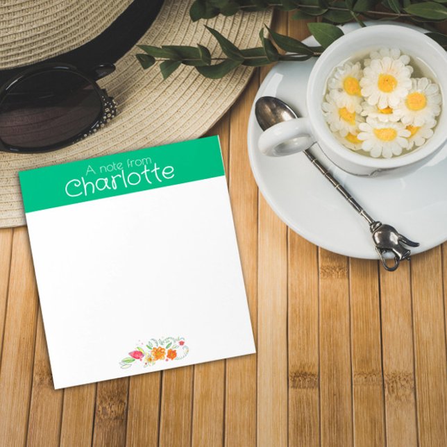 grönt för vintage av vildblommor anteckningsblock (Skapare uppladdad)