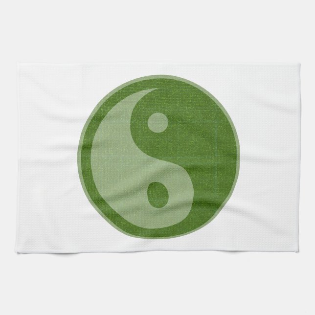 GRÖNT FÖR YIN YANG YINYANG KÖKSHANDDUK (Horisontell)