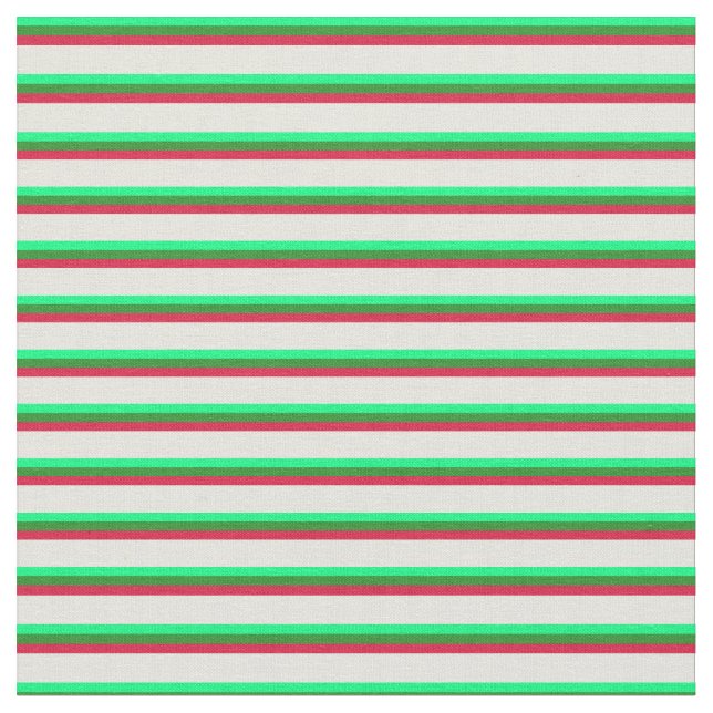 Grönt, Forest Grönt, Crimson och Beige Mönster Tyg (Närbild)