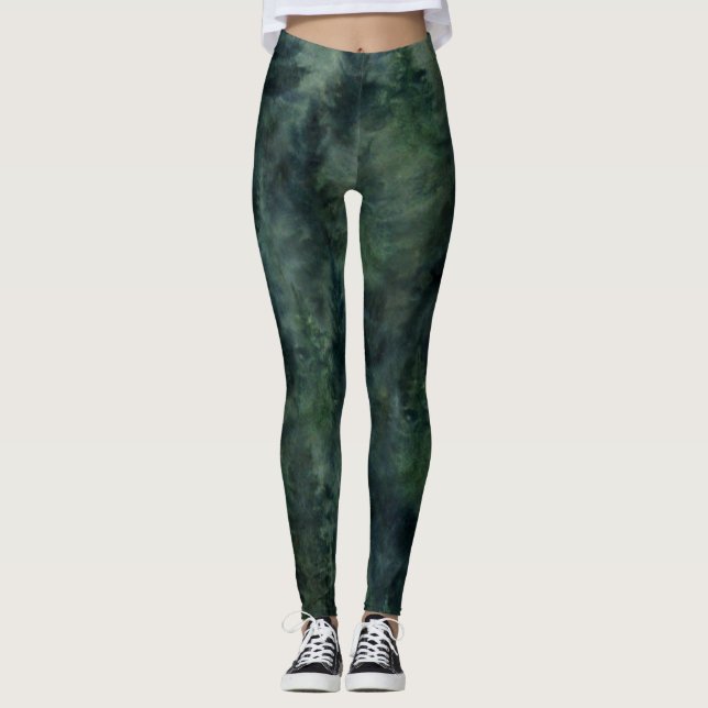 Grönt Forest Leggings (Framsida)