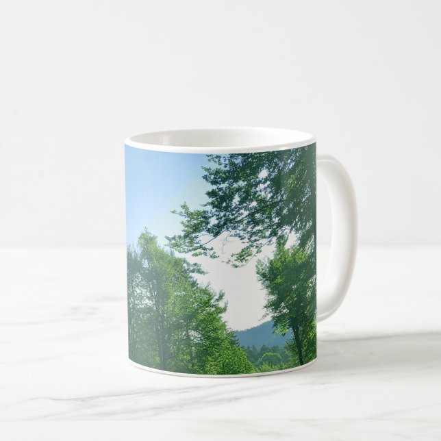 Grönt Forest Ligcape Photography Magnet Kaffemugg (Framsida höger)