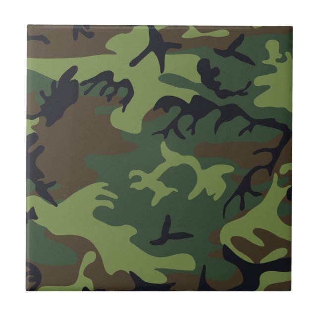 Grönt Forest Milio Camo Kakelplatta (Framsidan)