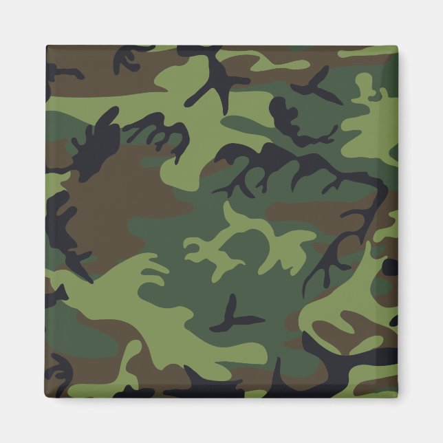 Grönt Forest Milio Camo Magnet (Framsidan)
