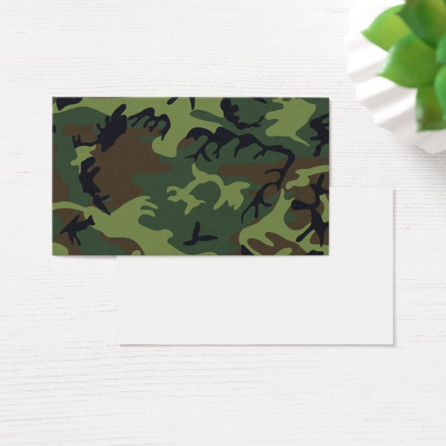 Grönt Forest Milio Camo Visitkort (Skivbord)