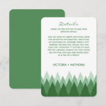 Grönt Forest Range Woodland Bröllop Detail