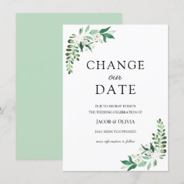 Grönt Försenat Bröllopsbesked Inbjudningar