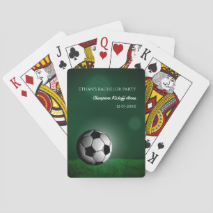Grönt Fotboll/Bachelor Party Casinokort