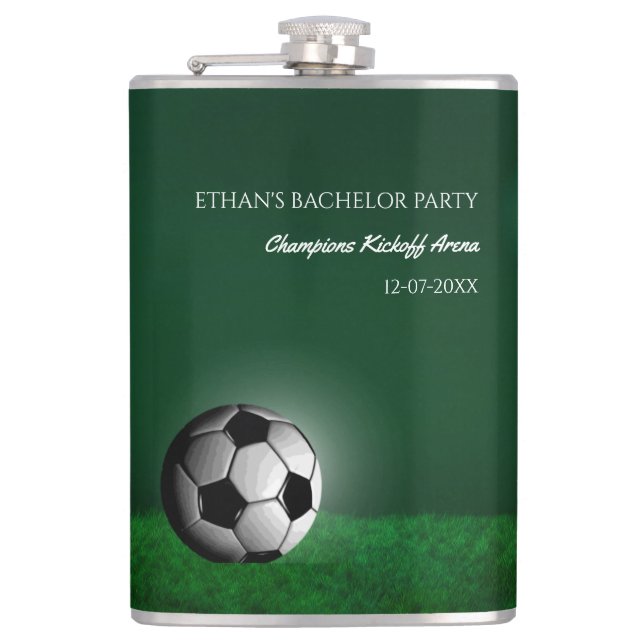 Grönt Fotboll/Bachelor Party Fickplunta (Framsidan)