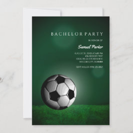 Grönt Fotboll/Bachelor Party Inbjudningar