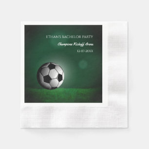Grönt Fotboll/Bachelor Party Pappersservett