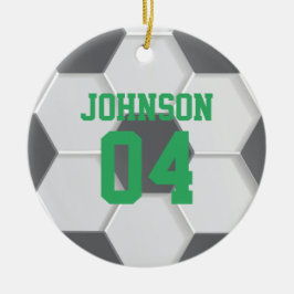 Grönt Fotboll jul Julgransprydnad Keramik