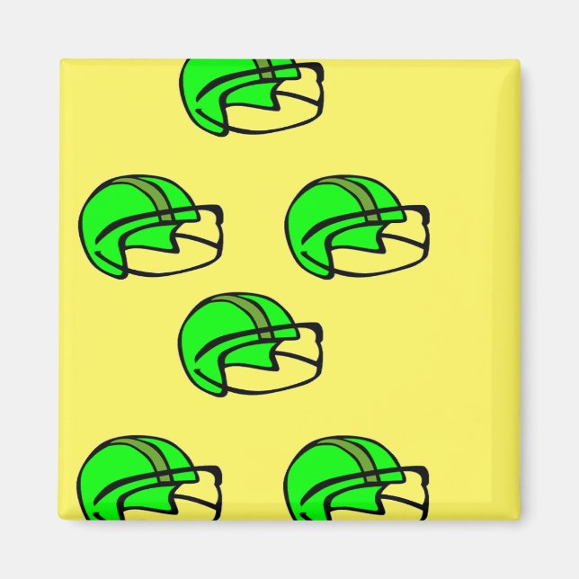 Grönt fotbollshjälp magnet (Framsidan)
