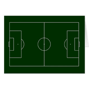 grönt fotbollsstadion hälsningskort