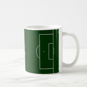 grönt fotbollsstadion kaffemugg
