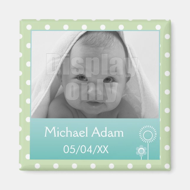 Grönt fotomagnet magnet (Framsidan)