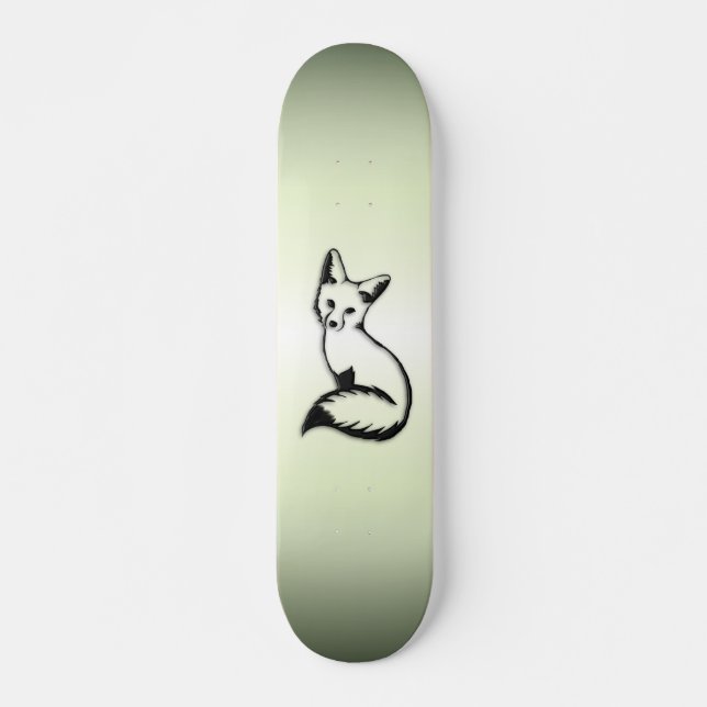 Grönt Fox Mini Skateboard Bräda 18,5 Cm (Framsida)