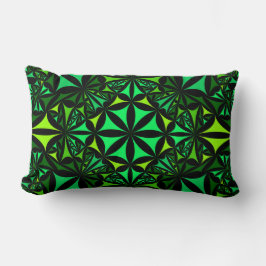 Grönt Fractal Cotton Dekorativ kudde