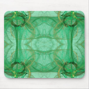 Grönt Fractal Mousepad Musmatta